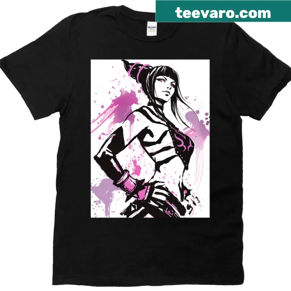 Watercolor design featuring the character Juri