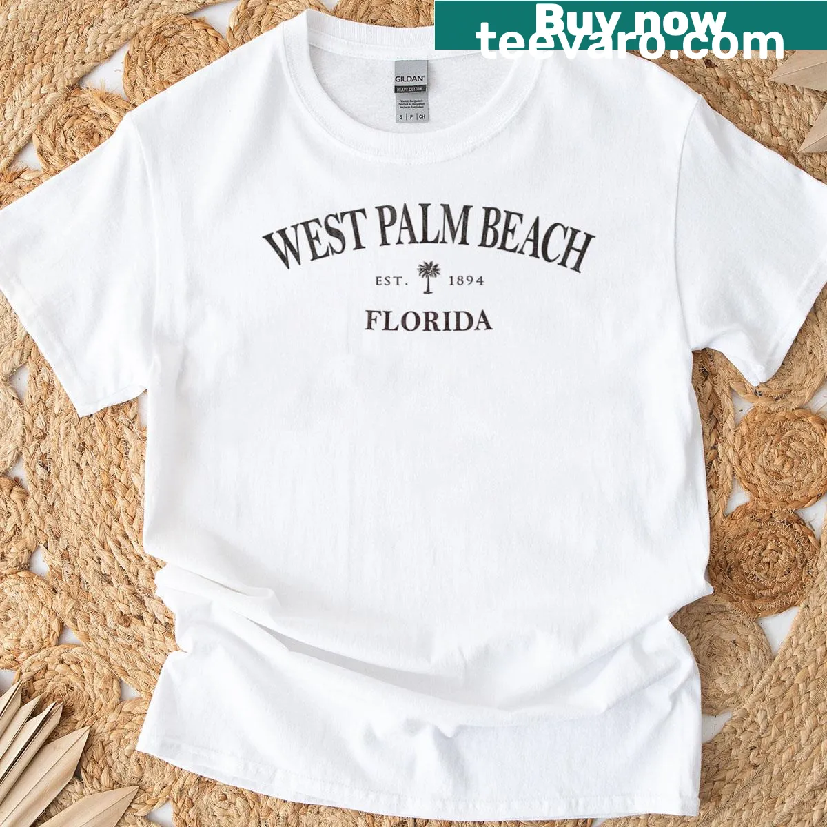 West Palm Beach Florida graphic print t-shirt — on a men's t-shirt