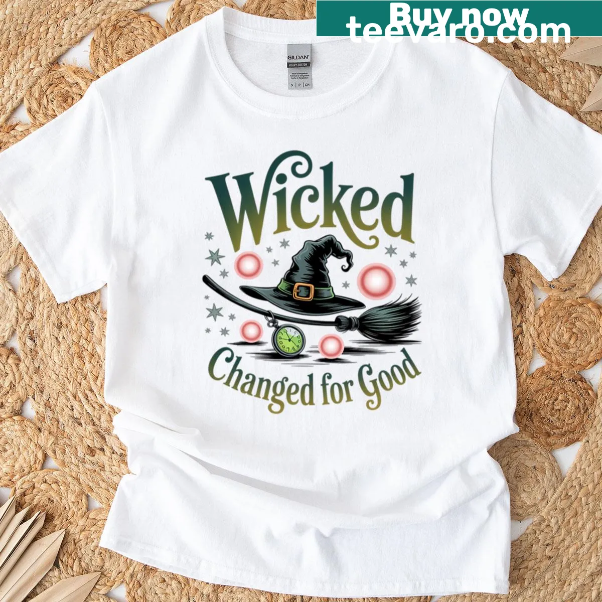 Playful T-shirt with whimsical graphics and 'Wicked Together' text — on a men's t-shirt