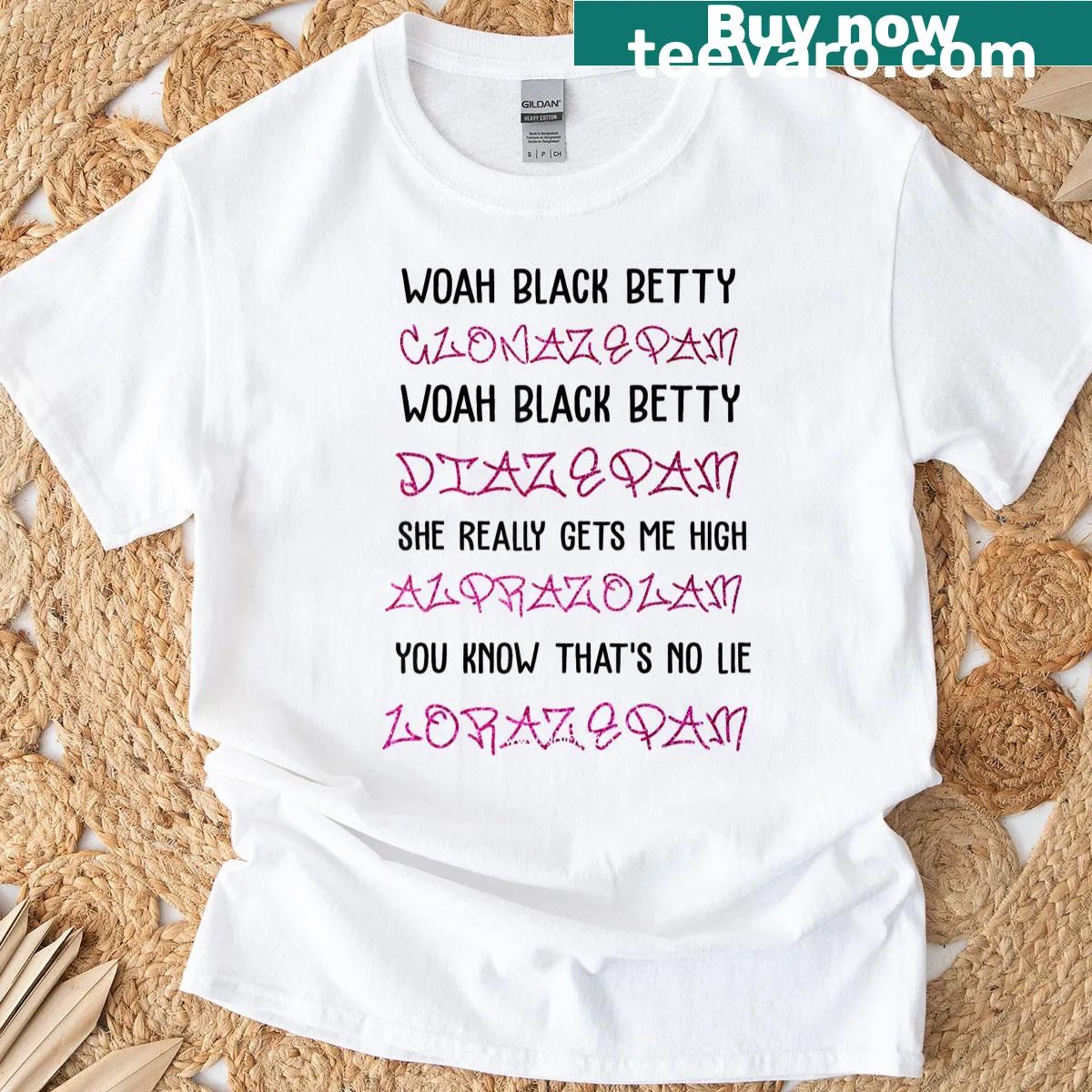 Edgy t-shirt with playful mental health references — on a men's t-shirt