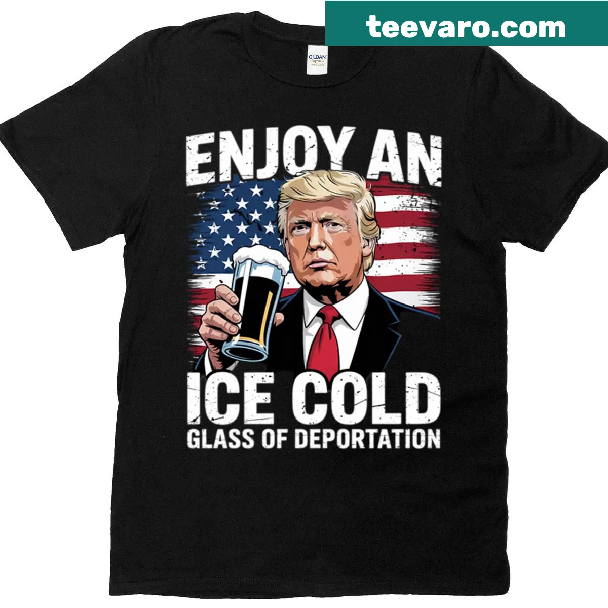 Edgy text-based t-shirt with a provocative phrase — on a men's t-shirt