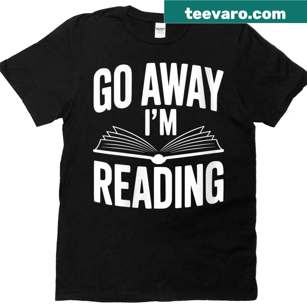 Funny T-shirt for book lovers with text about reading — on a men's t-shirt