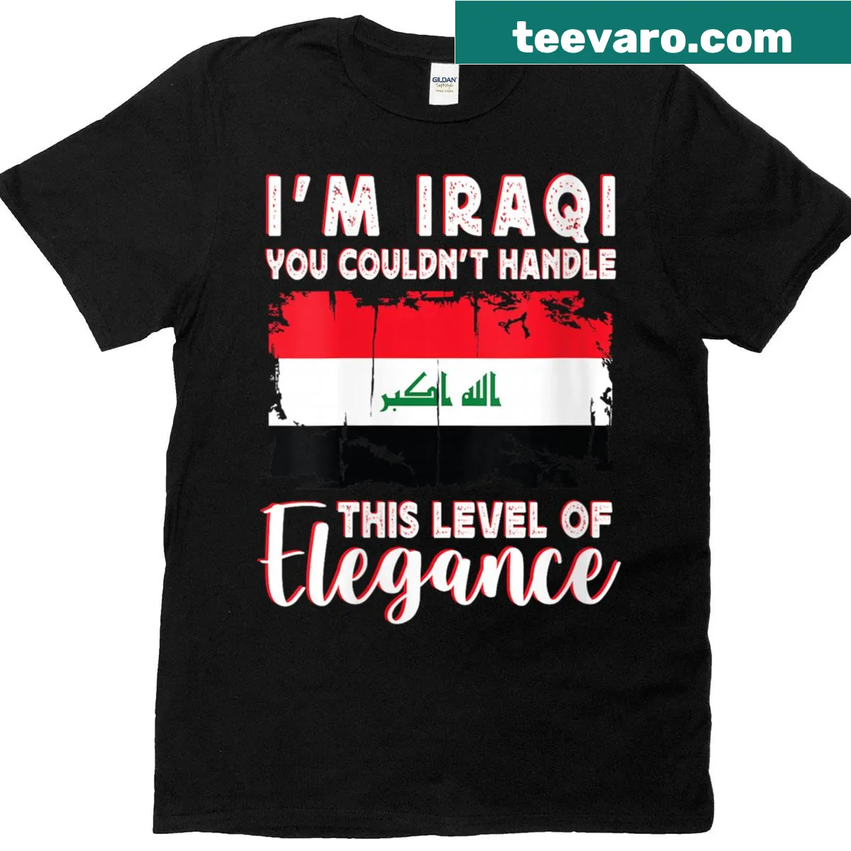 Elegant Iraqi flag t-shirt for proud supporters — on a men's t-shirt