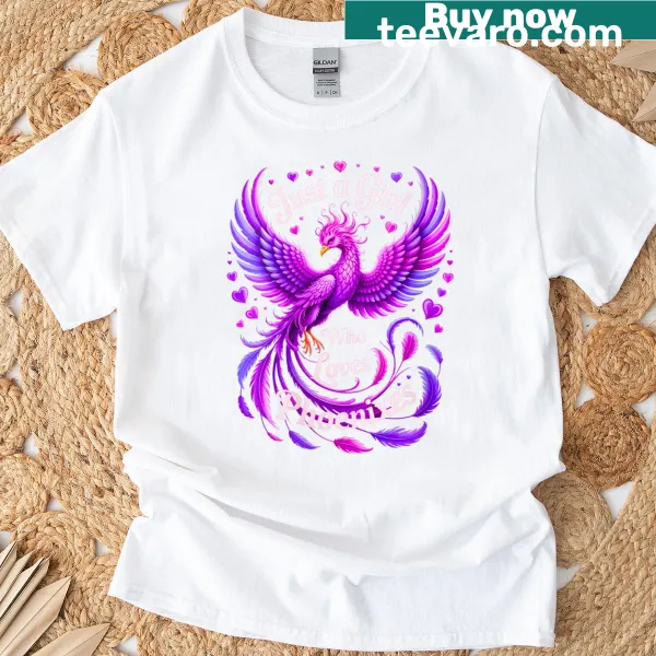 Whimsical phoenix graphic T-shirt for fantasy lovers