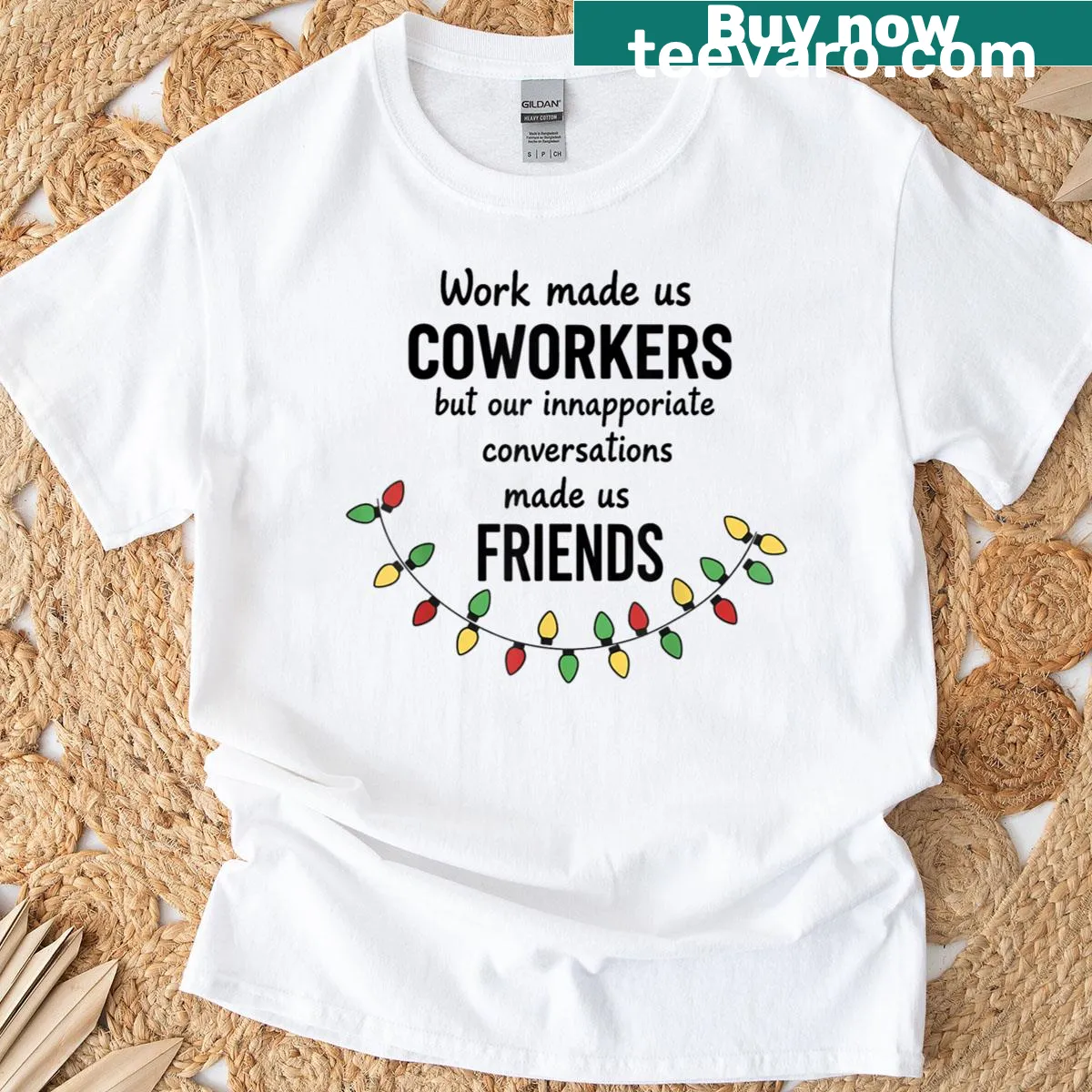 Funny tee about workplace humor and inappropriate conversations — on a men's t-shirt
