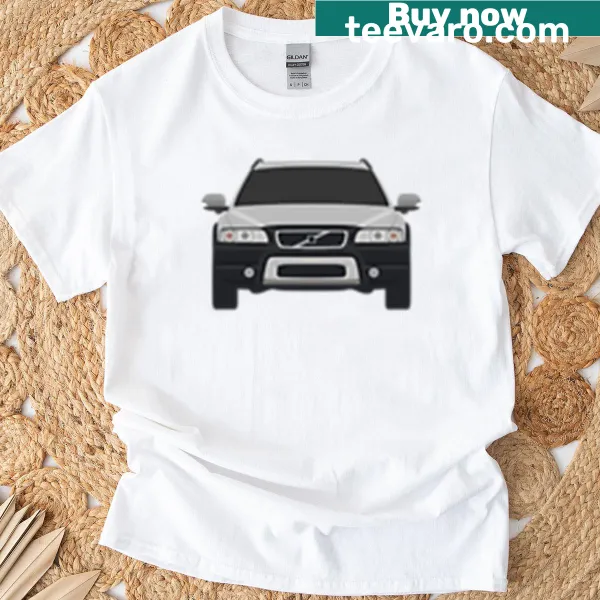 Minimalist vector drawing t-shirt of XC70 vehicle