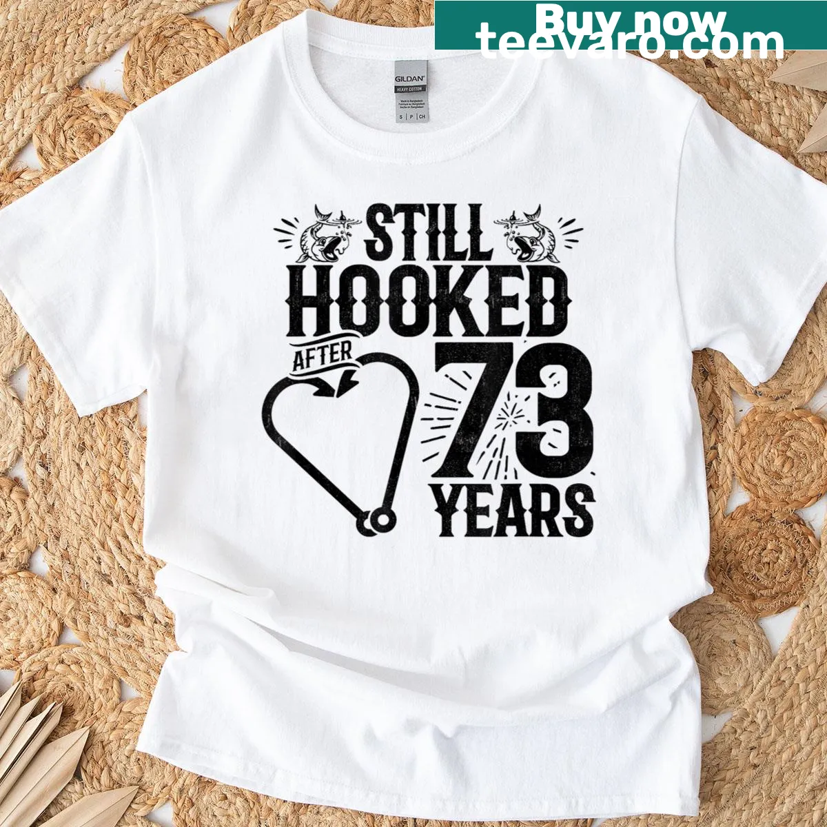 T-shirt celebrating 73 years of marriage with a sentimental design — on a men's t-shirt