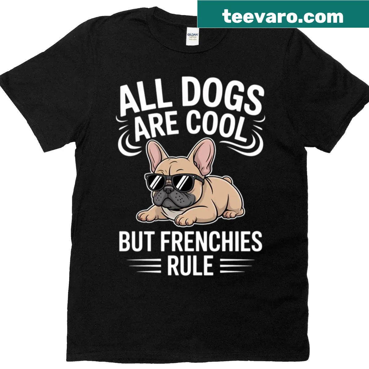 Funny t-shirt with text about French Bulldogs — on a men's t-shirt