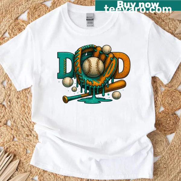 Vintage illustration of baseball-themed design for dads