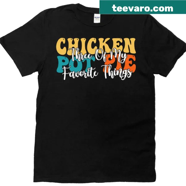 Funny chicken pot pie t-shirt with humor and retro style