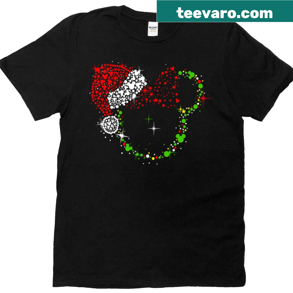Minnie Mouse Christmas illustration on premium T-shirt — on a men's t-shirt