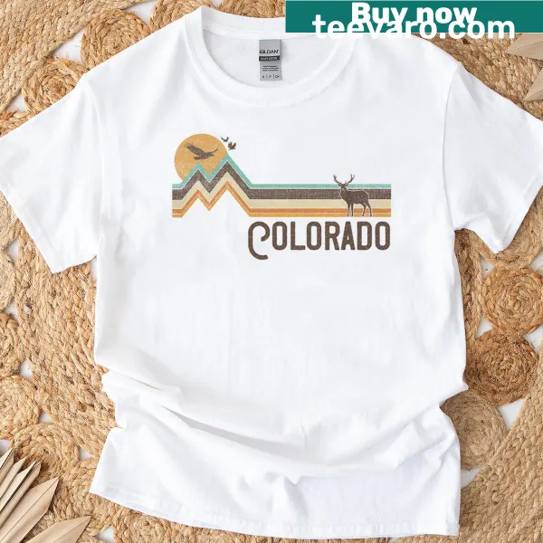 Retro Colorado T-shirt featuring a vintage nature graphic