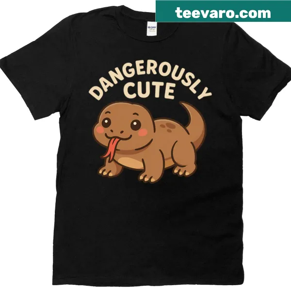 Illustration of a cute komodo dragon on T-shirt