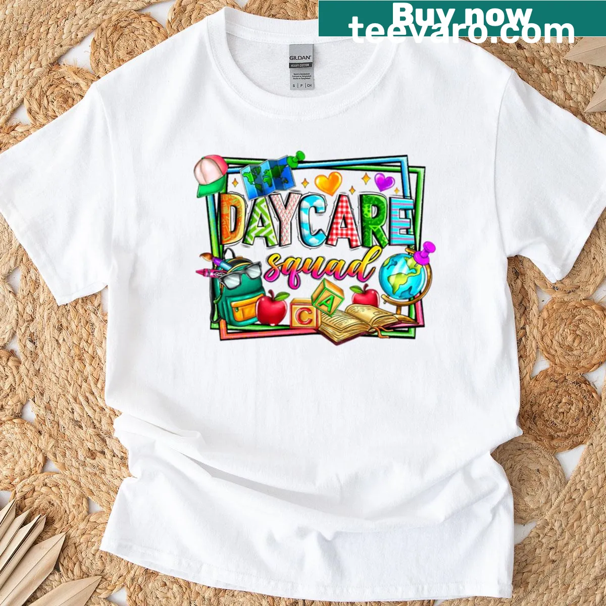Cute Daycare Squad t-shirt for childcare teachers and staff — on a men's t-shirt
