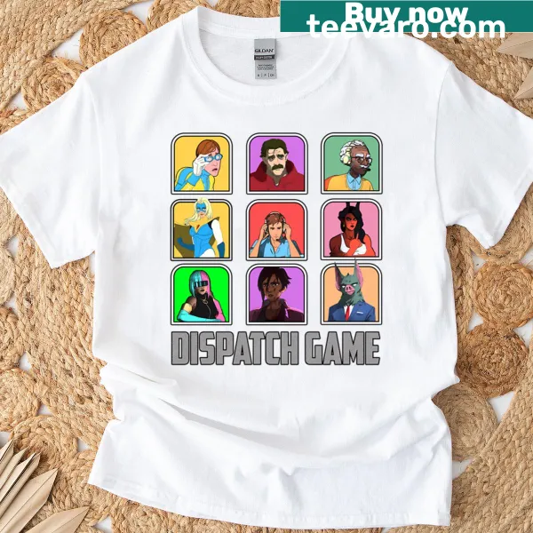 Illustration of dispatch game characters in a playful design