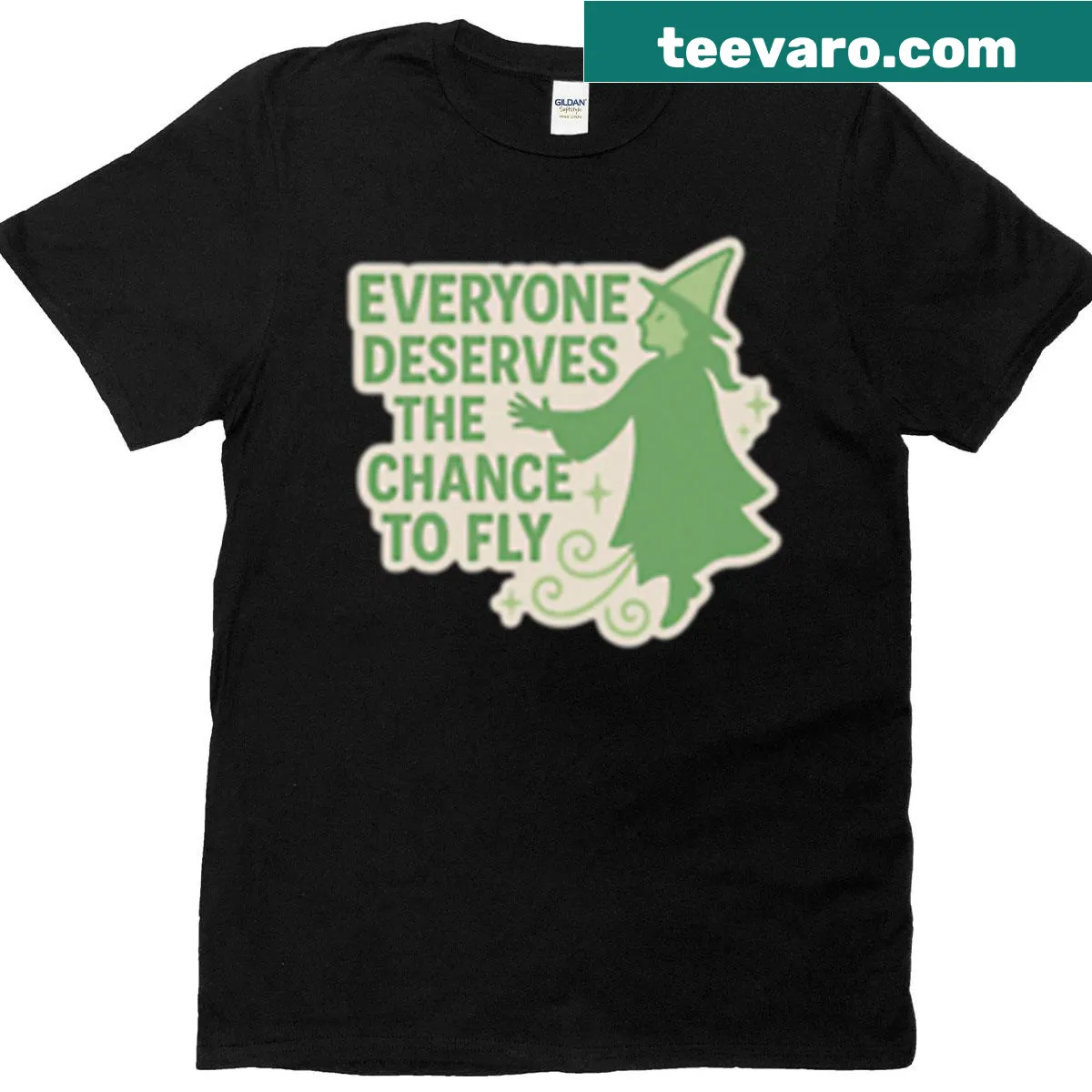 Inspirational t-shirt featuring the phrase 'Everyone Deserves The Chance To Fly'. — on a men's t-shirt