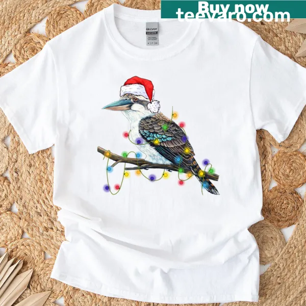 Illustration of festive kookaburras for Christmas