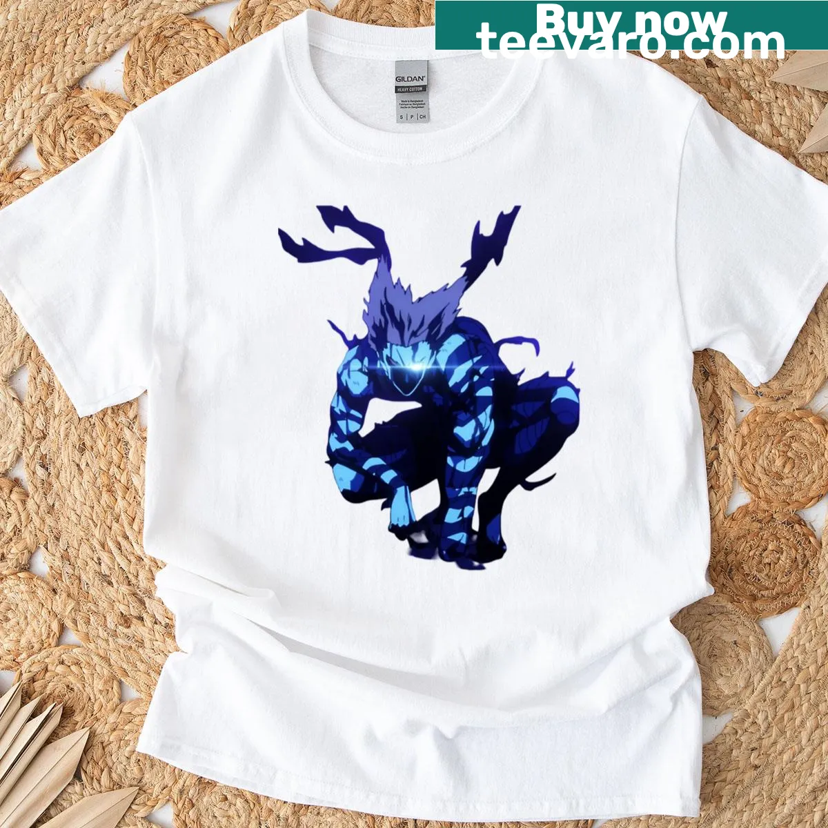 One Punch Man T-shirt featuring Garou and bold graphic — on a men's t-shirt