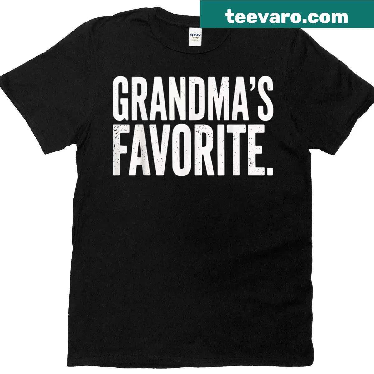 Vintage T-shirt stating 'Grandma's Favorite' in a humorous design — on a men's t-shirt