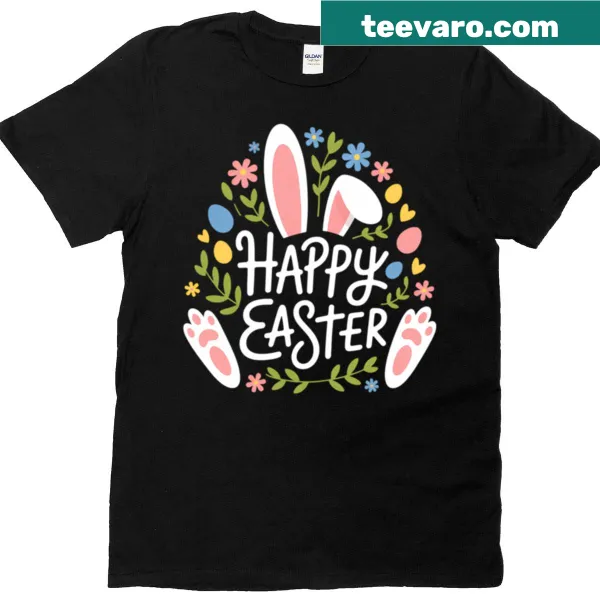 Cartoon bunny face graphic for Easter