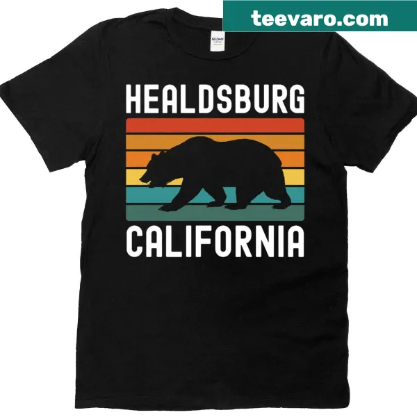 Vintage bear graphic representing Healdsburg California on a t-shirt