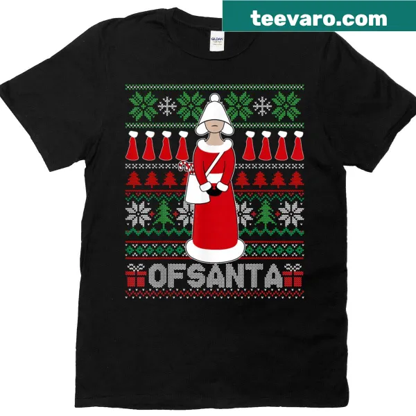 Parody graphic t-shirt featuring a character in a festive red cloak
