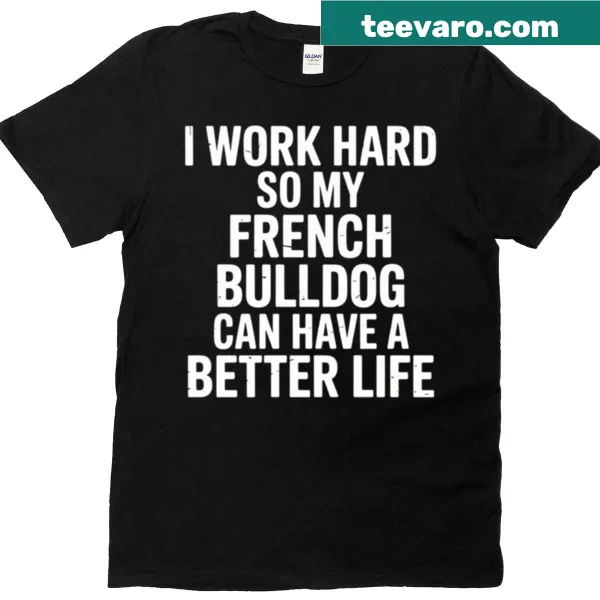 Funny design with a French Bulldog and humorous text about prioritizing pets.