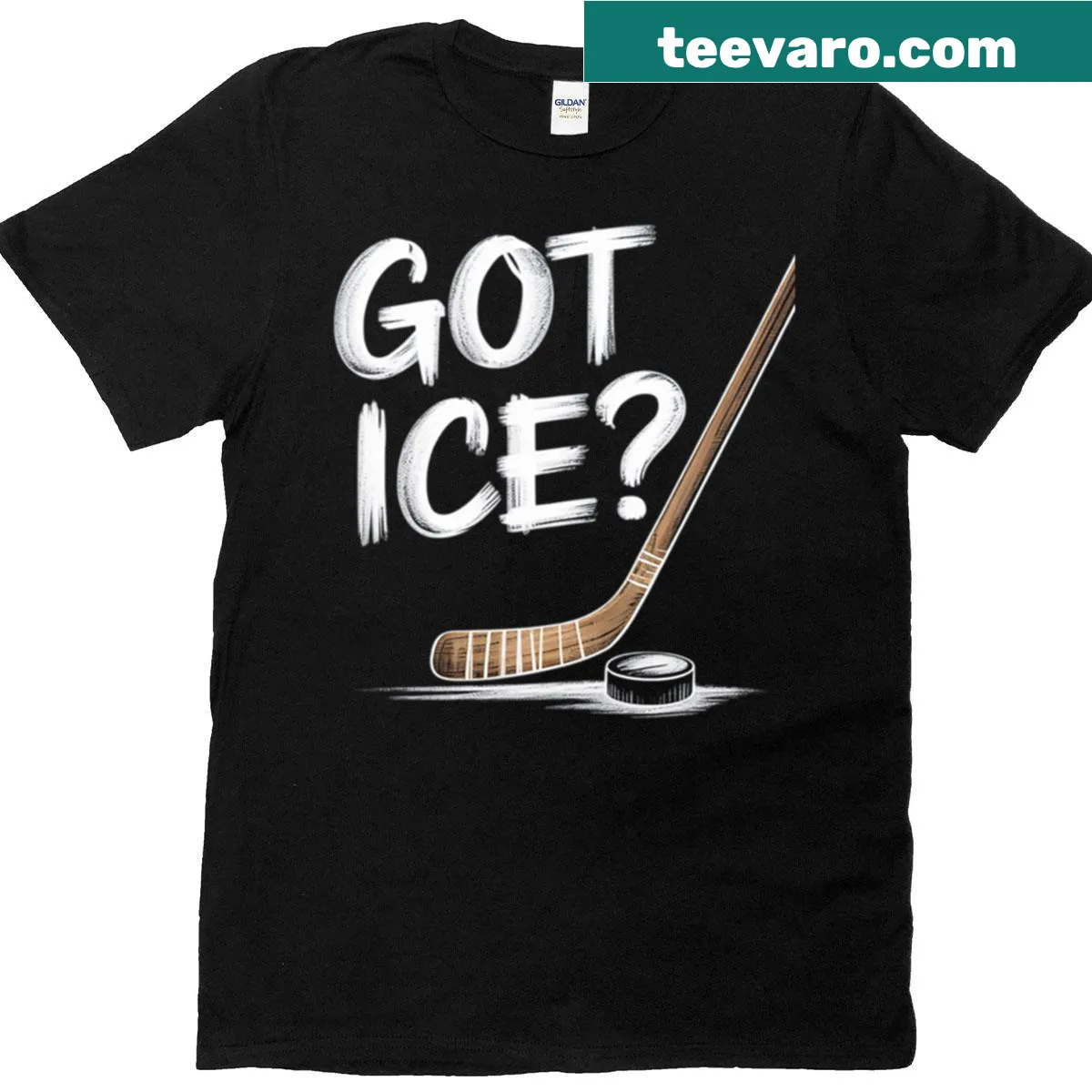 Simple Ice Hockey shirt with bold text for sports enthusiasts — on a men's t-shirt