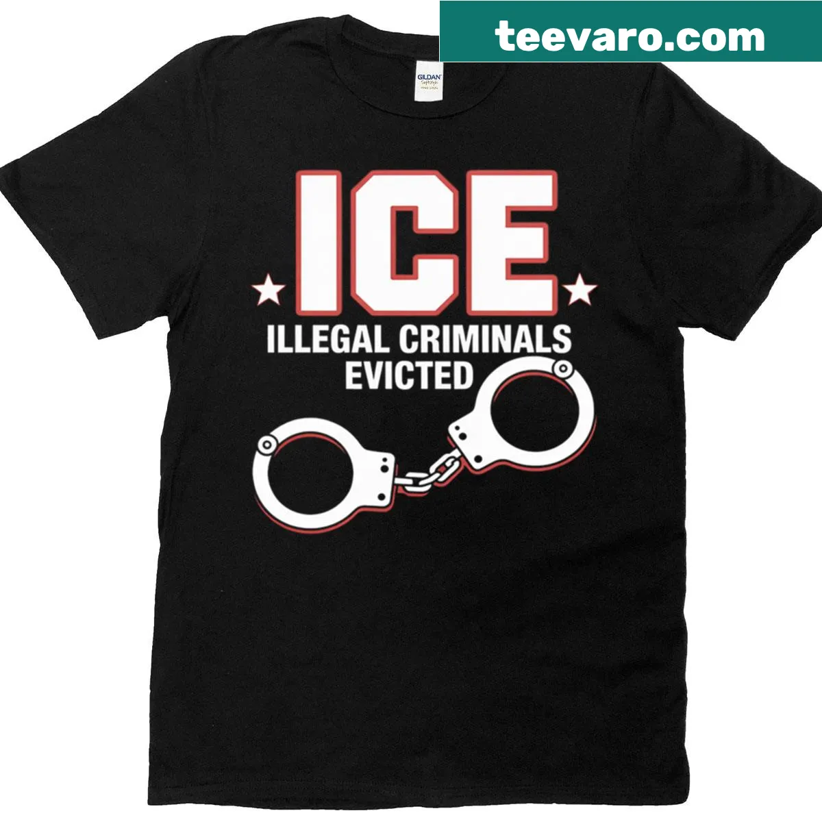 Edgy shirt with a humorous graphic about illegal issues — on a men's t-shirt