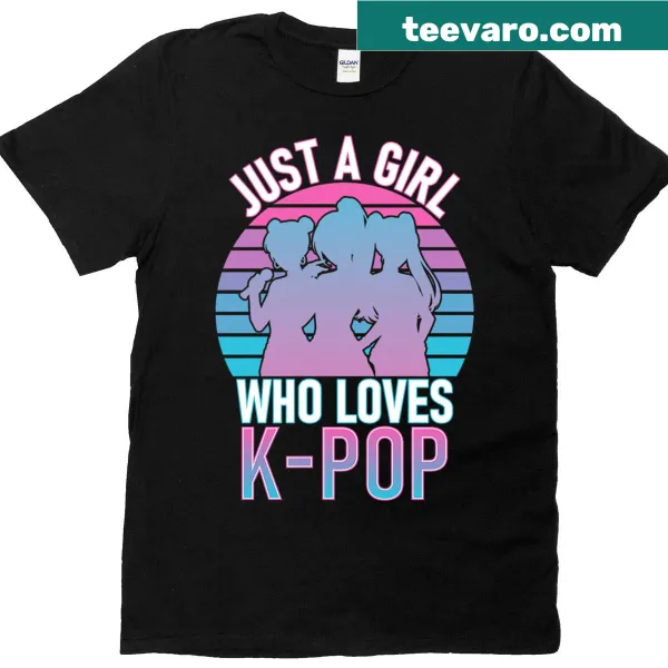 Kawaii silhouette design celebrating K-pop on a T-shirt