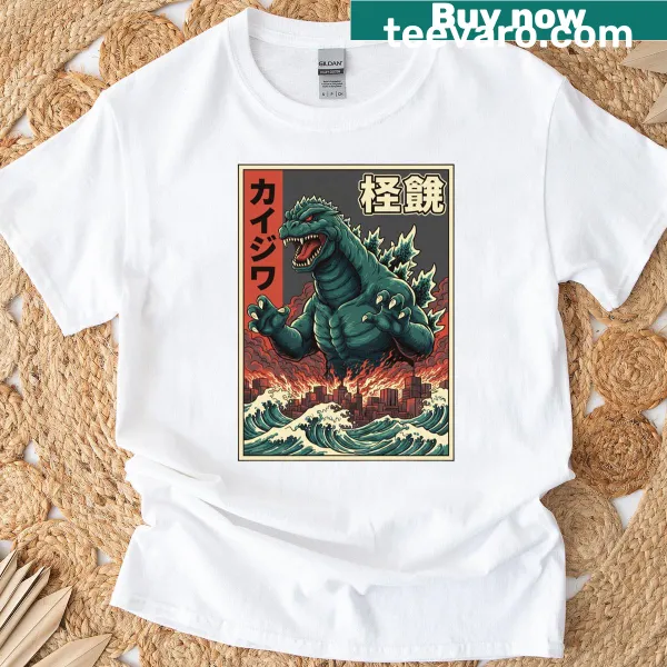 Retro Kaiju T-shirt featuring a vintage monster graphic