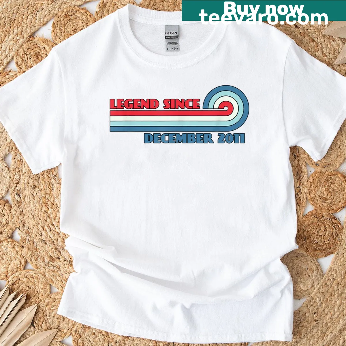 Legend Since December 2011 graphic on a casual t-shirt — on a men's t-shirt