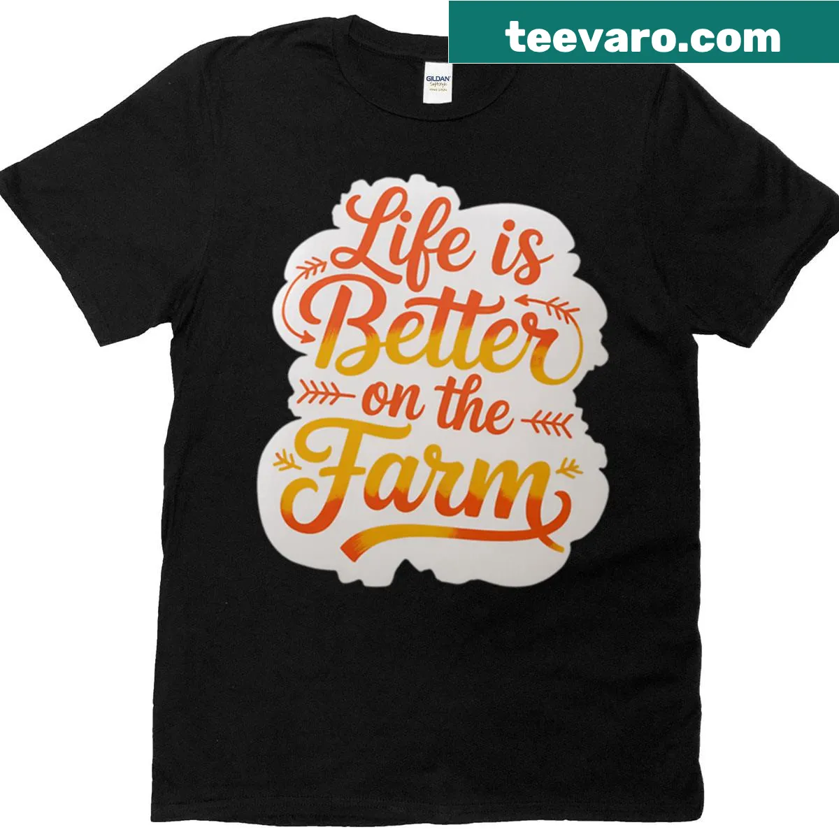 Cute animals illustration on a country farm T-shirt — on a men's t-shirt