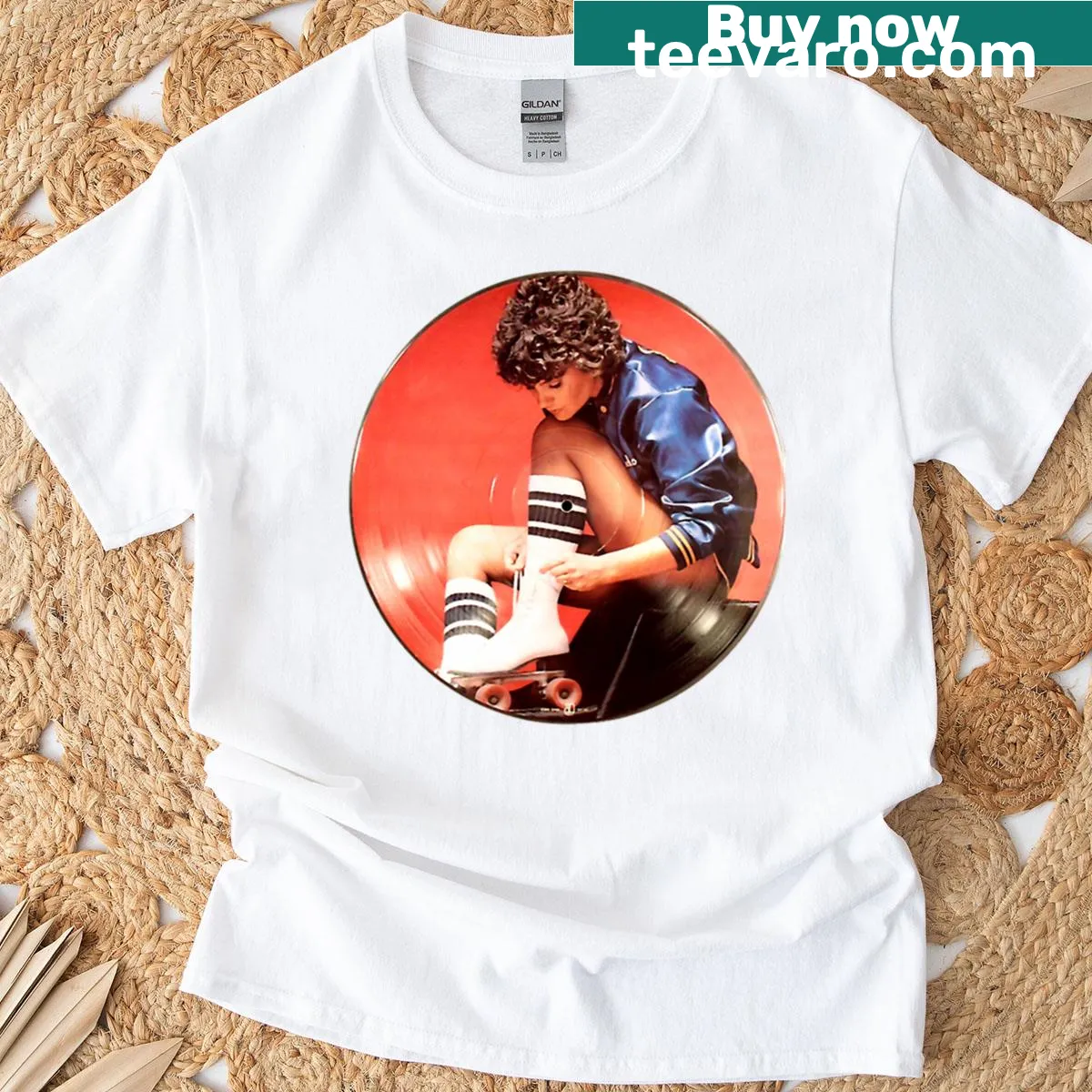 Artistic graphic honoring Linda Ronstadt, perfect for music fans. — on a men's t-shirt