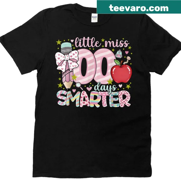 T-shirt celebrating 100th day of school with playful text