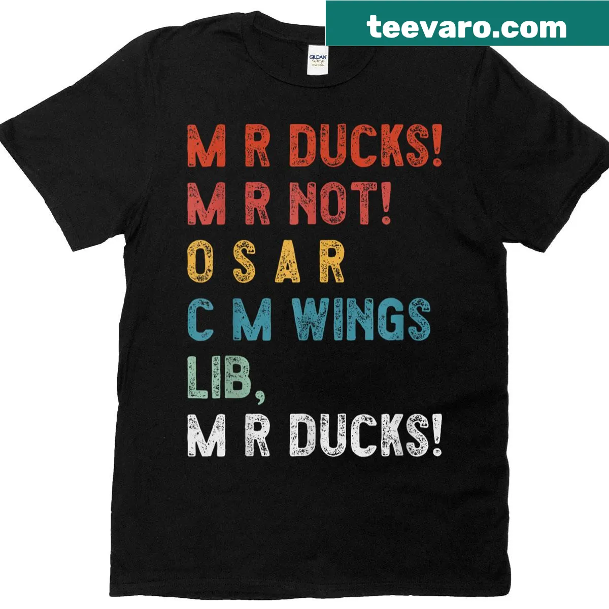 Retro design T-shirt featuring Mr. Ducks and a fun illustration — on a men's t-shirt