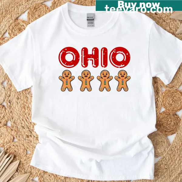 Vintage gingerbread graphic t-shirt for Christmas