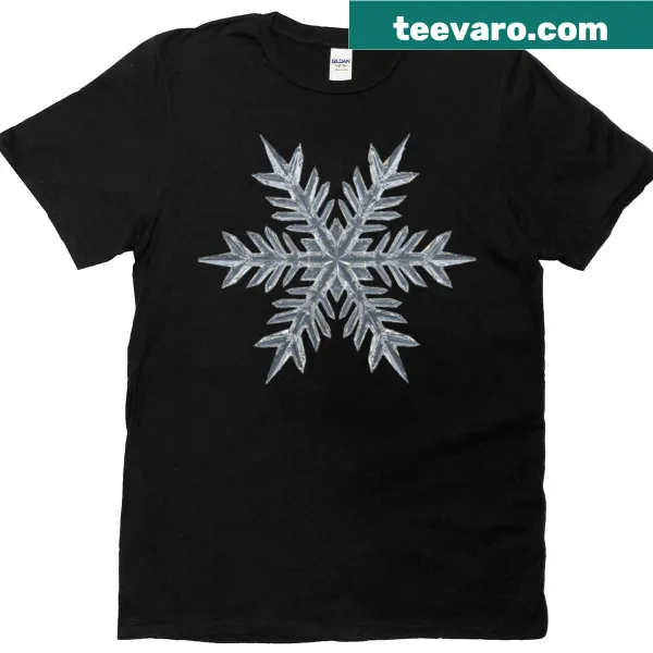Photorealistic glass snowflake graphic