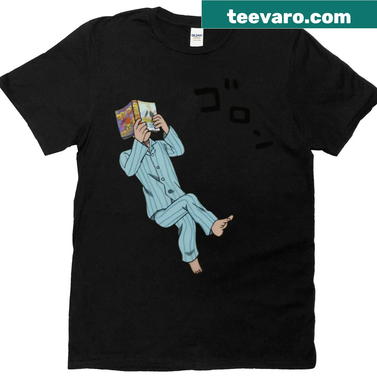 Saitama relaxing graphic on a One Punch Man t-shirt — on a men's t-shirt