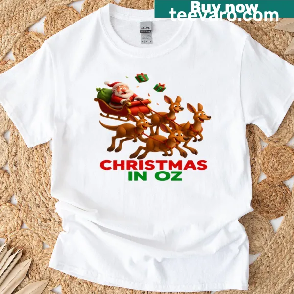 Santa Claus illustration in Oz-inspired background