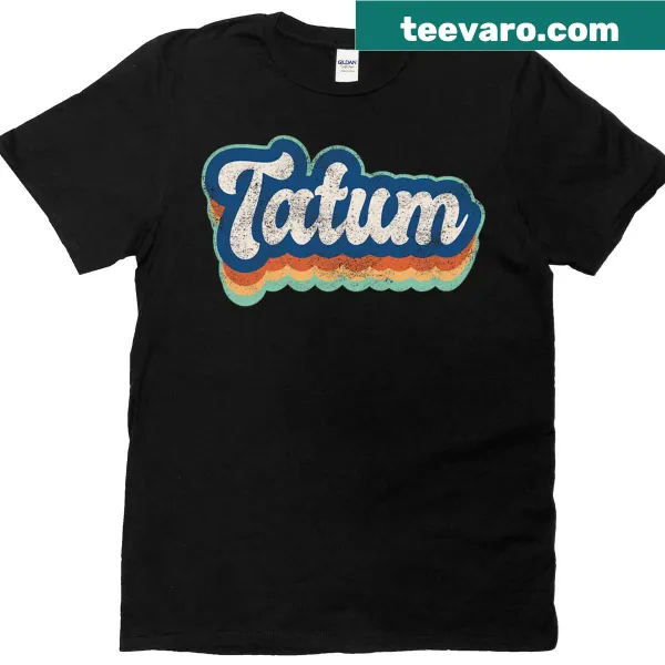 Vintage personalized T-shirt with the name 'Tatum' in retro style
