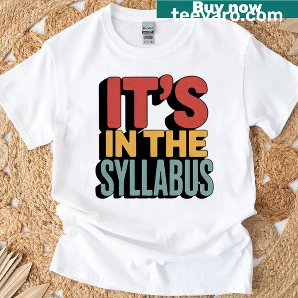Typography T-shirt for college professors with a humorous saying