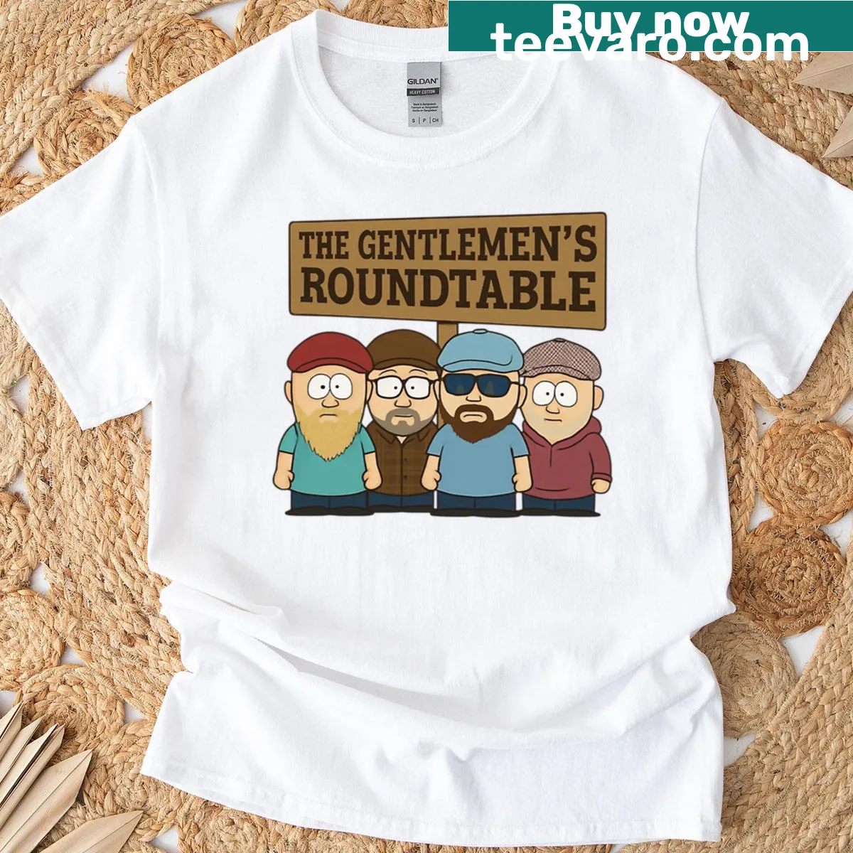 South Park-themed T-shirt featuring playful cartoon graphics — on a men's t-shirt