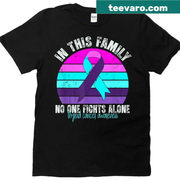 Retro Thyroid Cancer Survivor t-shirt with awareness message and vintage graphics