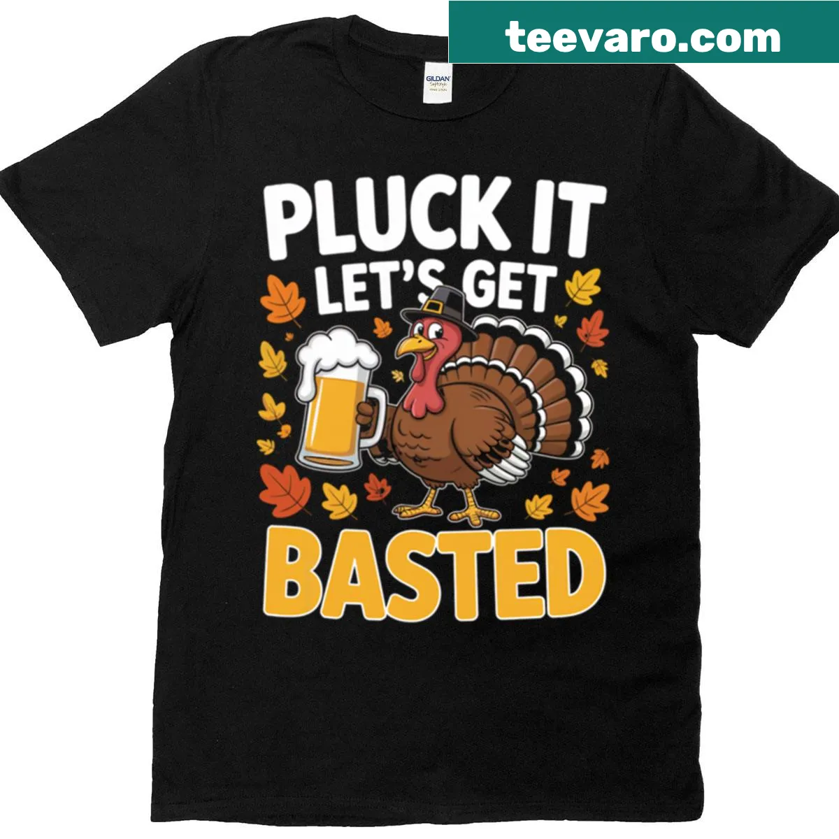 Funny turkey graphic for Thanksgiving on a T-shirt. — on a men's t-shirt