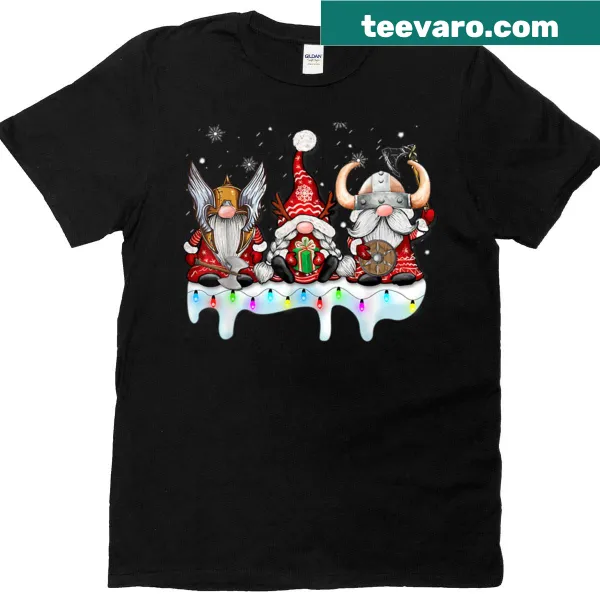 Whimsical Viking gnome design for Christmas, featuring Norse elements