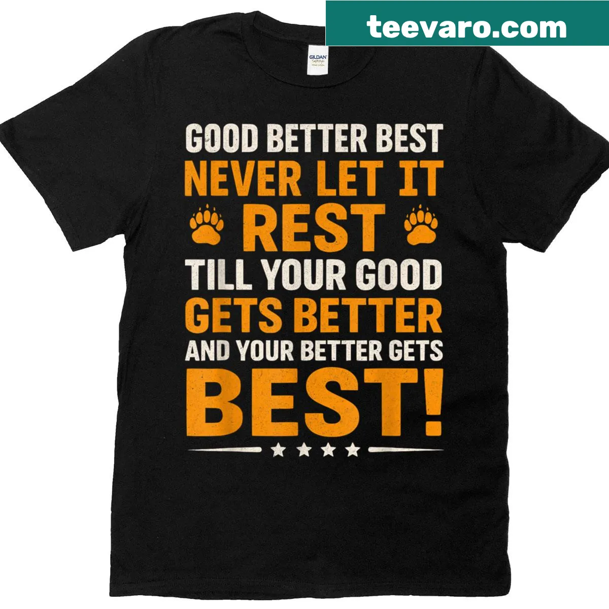 Vintage motivational saying T-shirt about striving for better — on a men's t-shirt