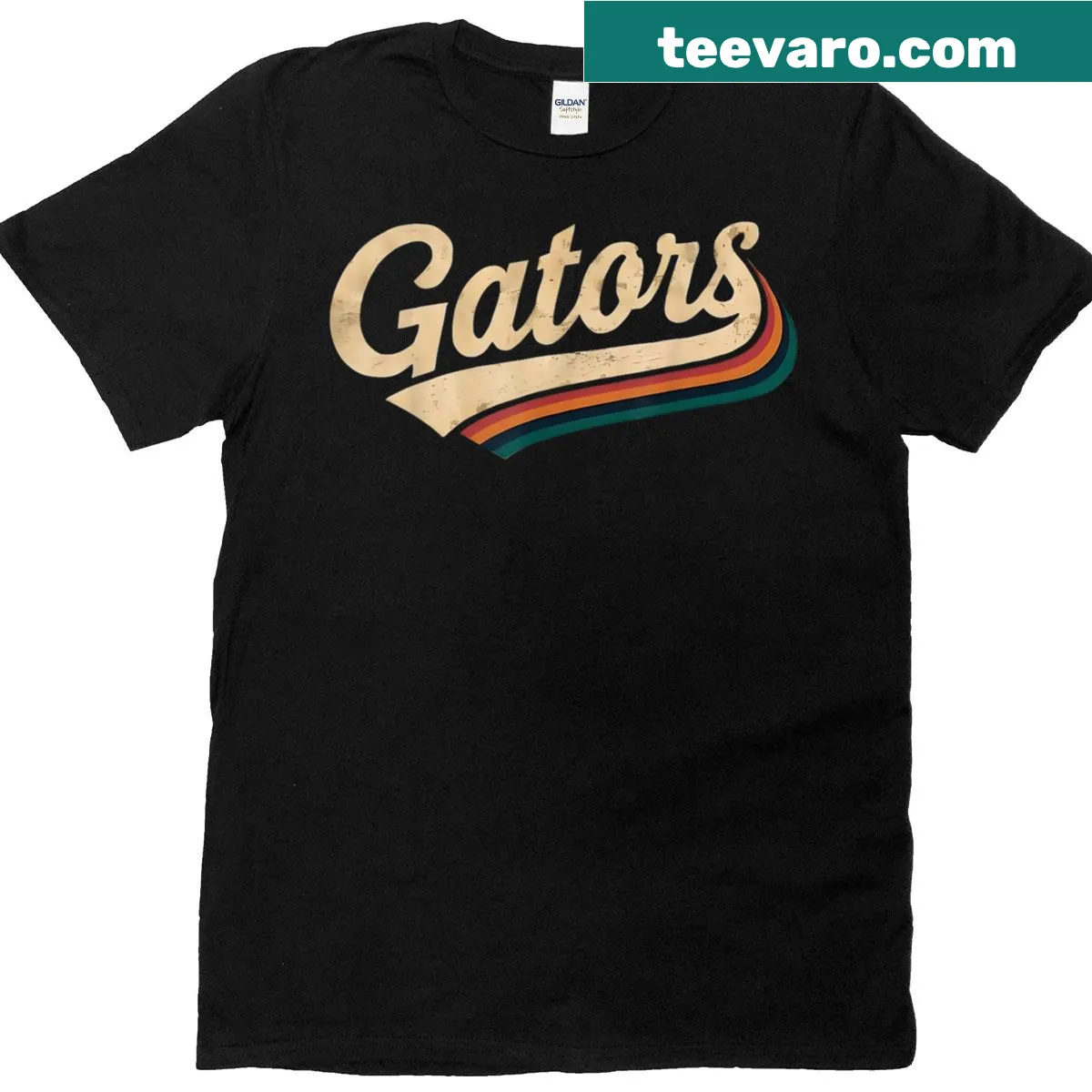 Vintage retro gator graphic with name on a T-shirt. — on a men's t-shirt