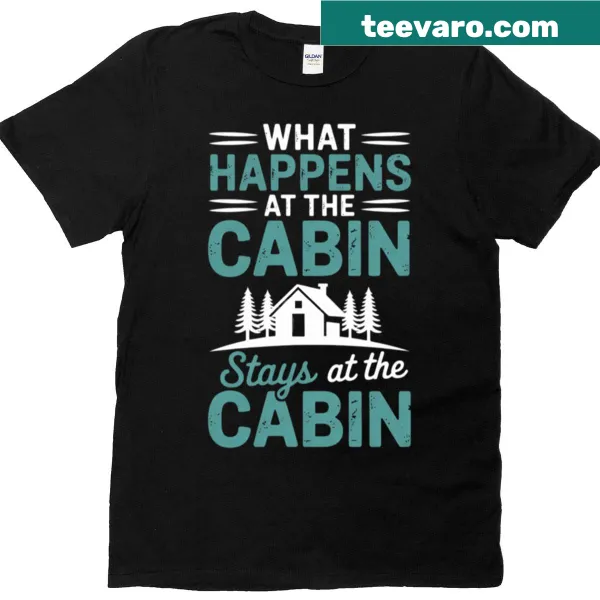 Graphic t-shirt with the phrase about cabin adventures