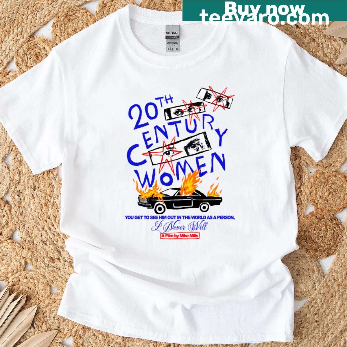 20th Century Women t-shirt featuring empowering design — on a men's t-shirt